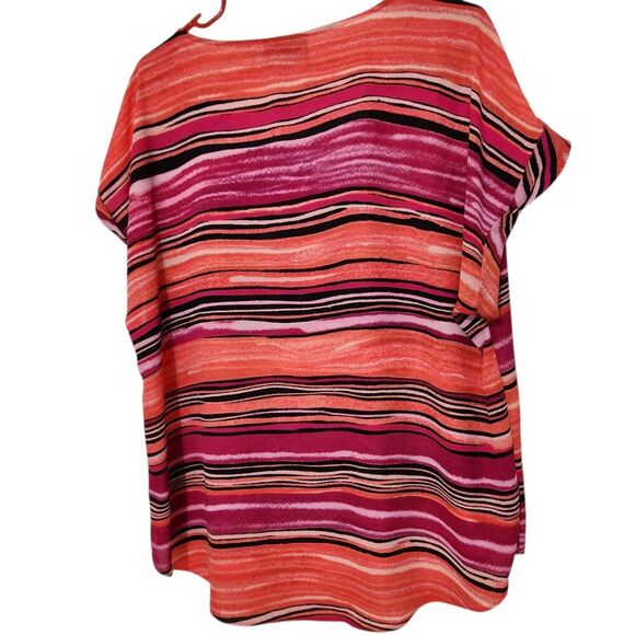 Bold Elements Sleeveless Top For Women Size XL Striped Lightweight Zip On Front - Picture 4 of 9